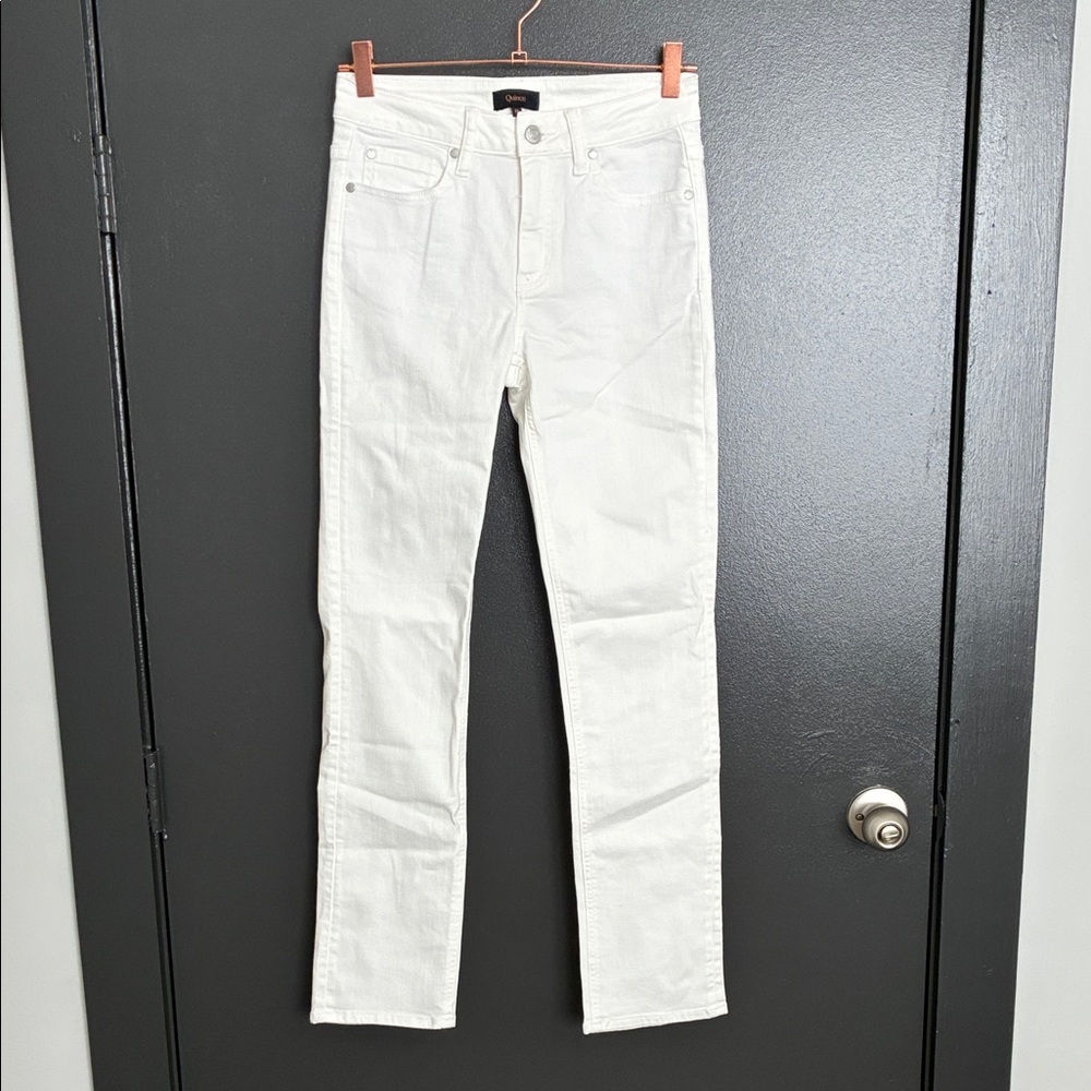 Luna Stretch Slim Straight Jeans Cloud White Size 26 - Picture 4 of 9